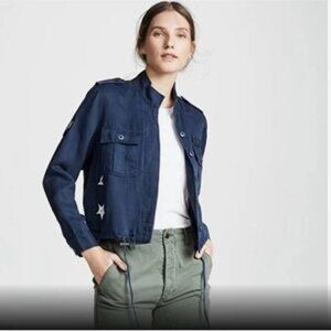 RAILS - Navy Blue Star Utility Jacket - Size M